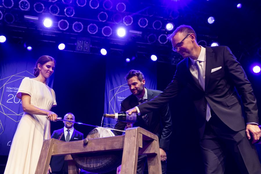 A sword is being whetted