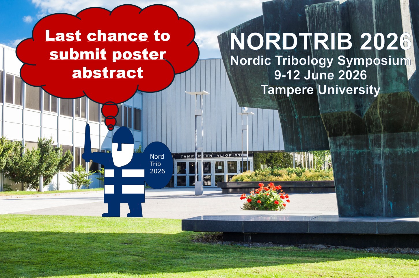 Nordtrib logo thinkin "Last chance to sumit poster abstract"