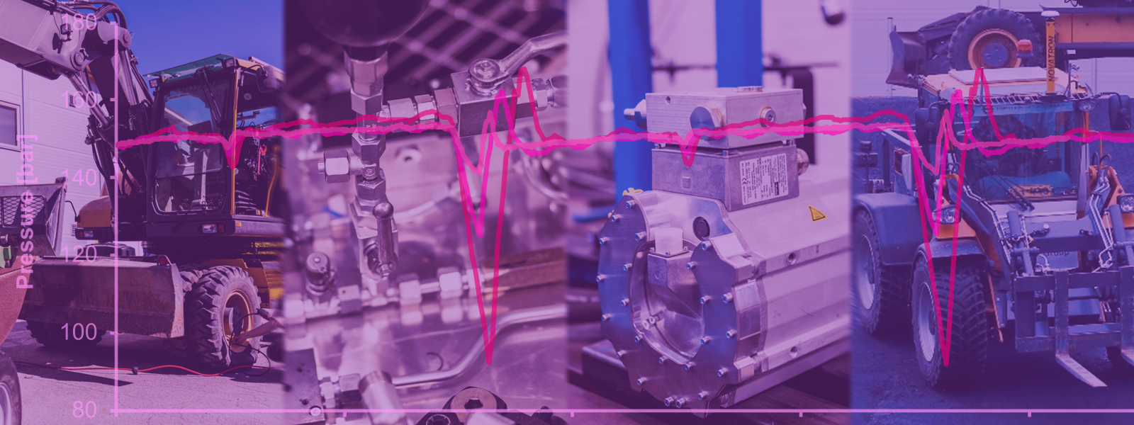 Heavy machines, components and pressure pulse for decorative purpose