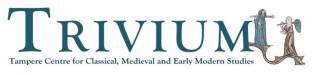 Trivium logo with two persons from a medieval manuscript