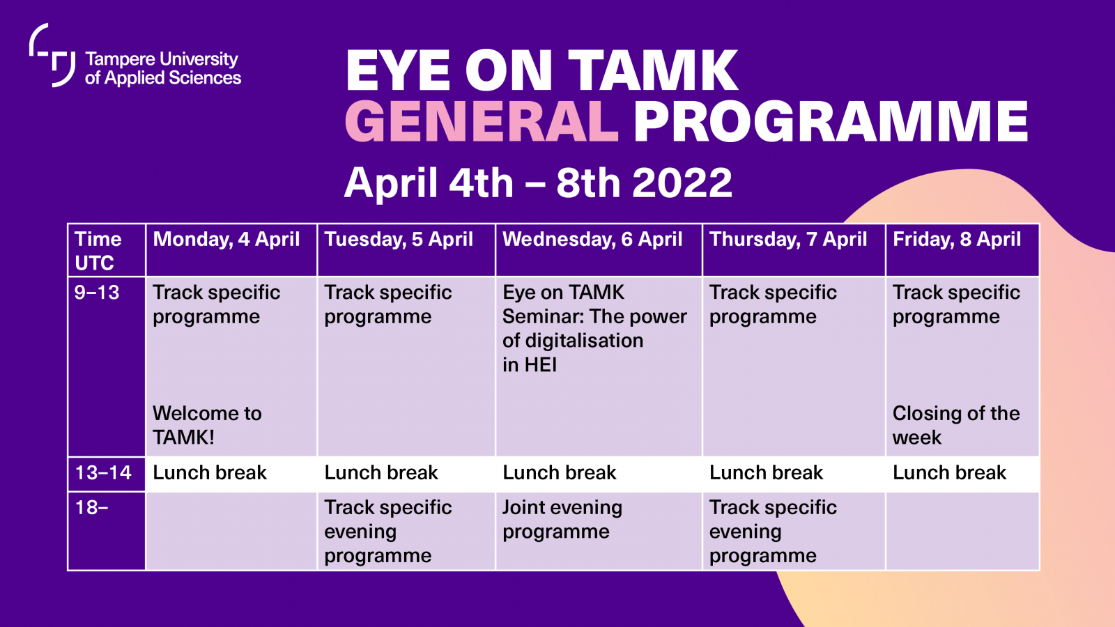 Eye on Tamk general programme