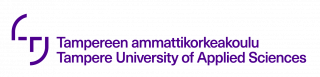 Tampereen ammattikorkeakoulun kaksikielinen violetti logo