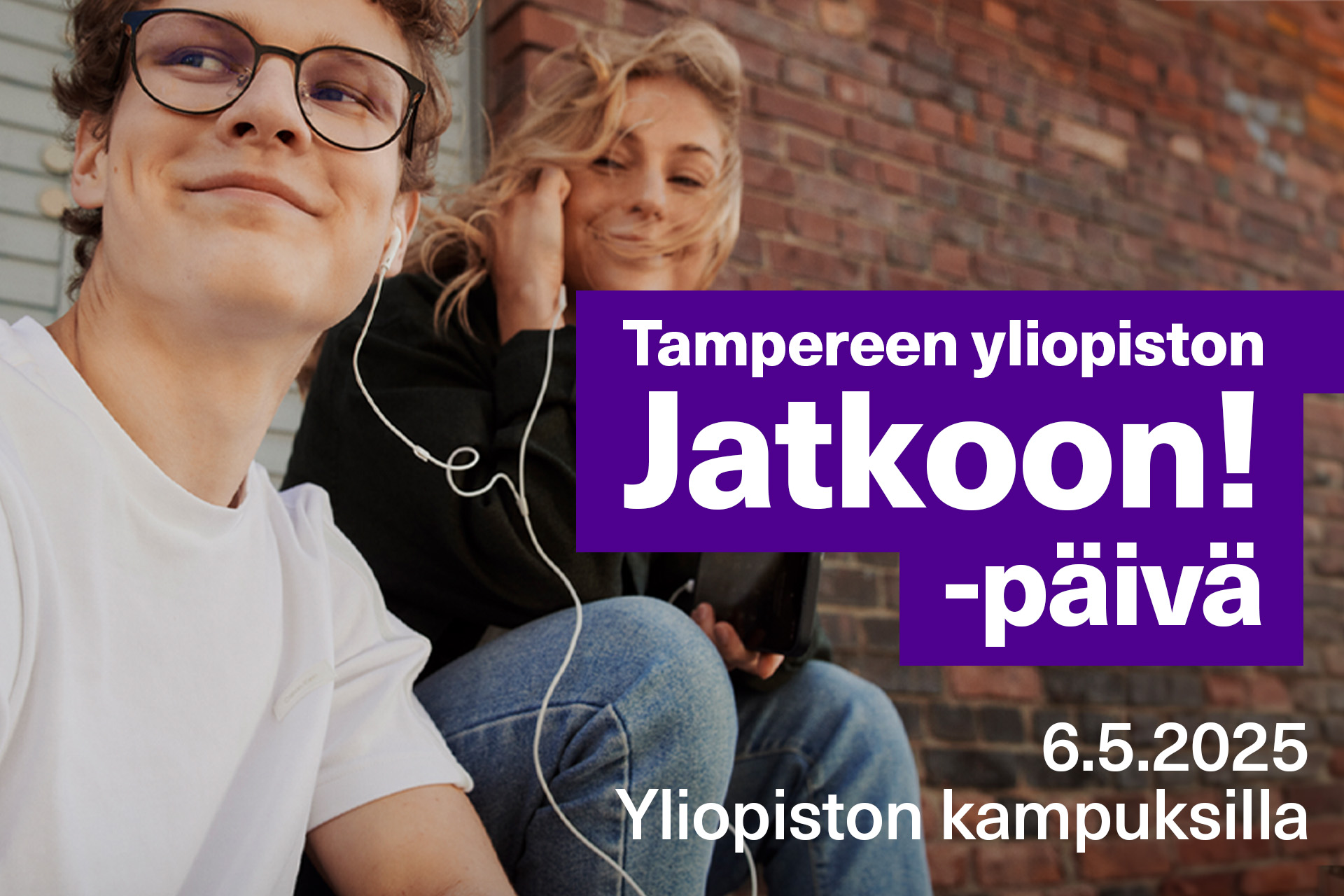 Tampereen yliopiston Jatkoon!-päivä kaikilla kolmella kampuksella 6.5.2025.